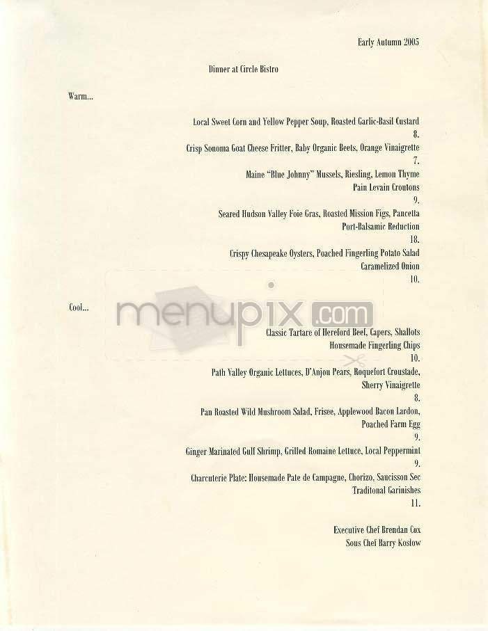 Menu page 1