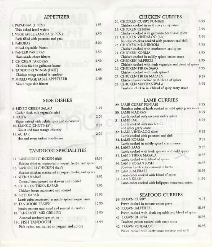 Menu page 2