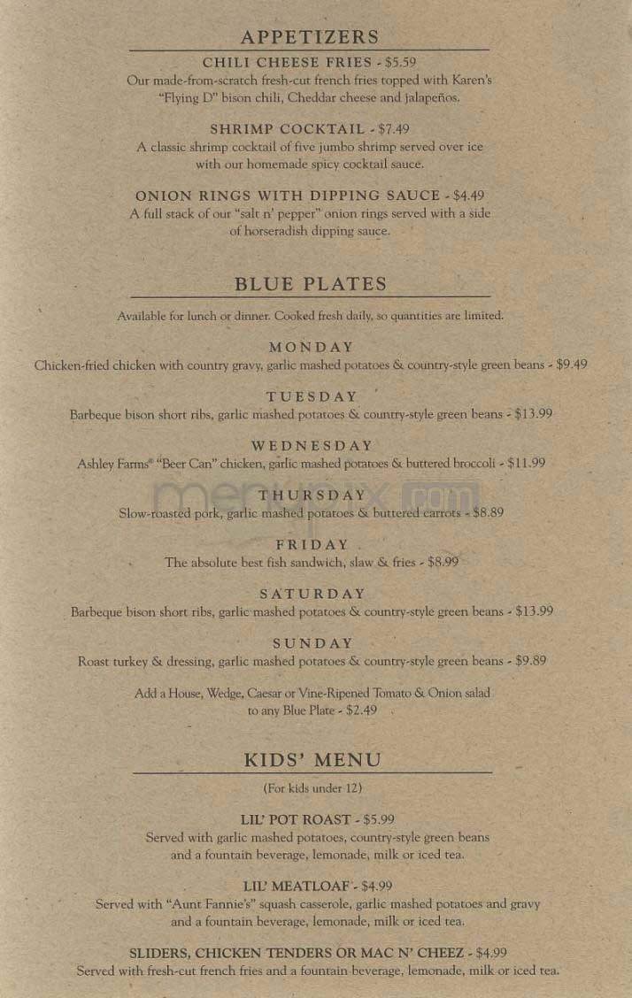 Menu page 1