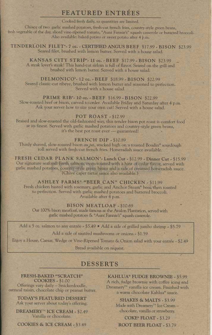 Menu page 2