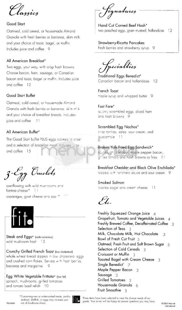 Menu page 1