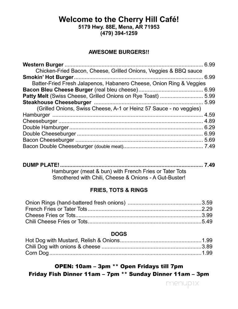 Menu page 1