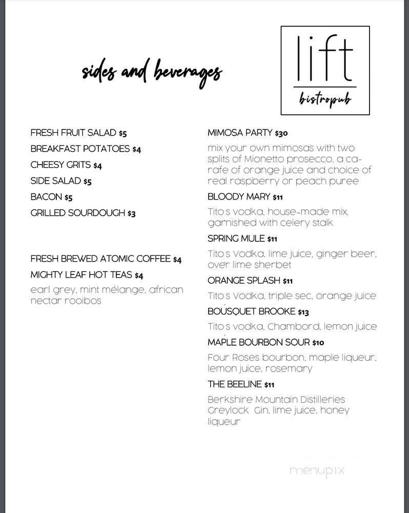 Menu page 1