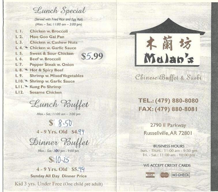 Menu page 1