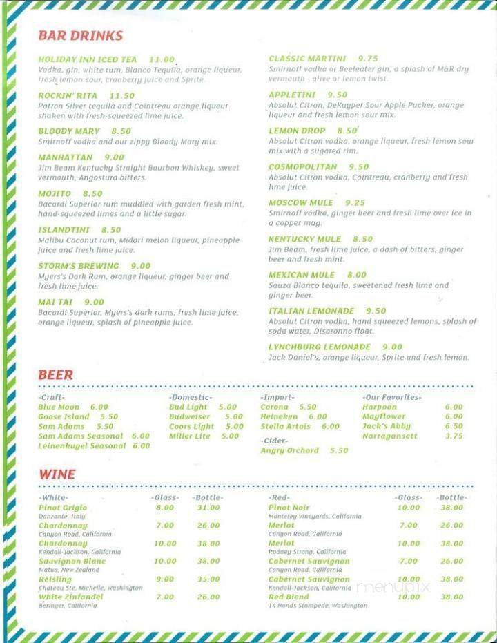 Menu page 1