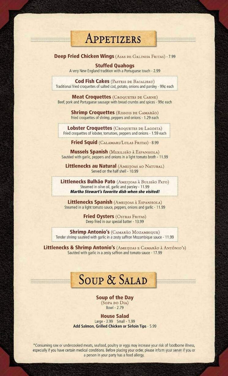 Menu page 1