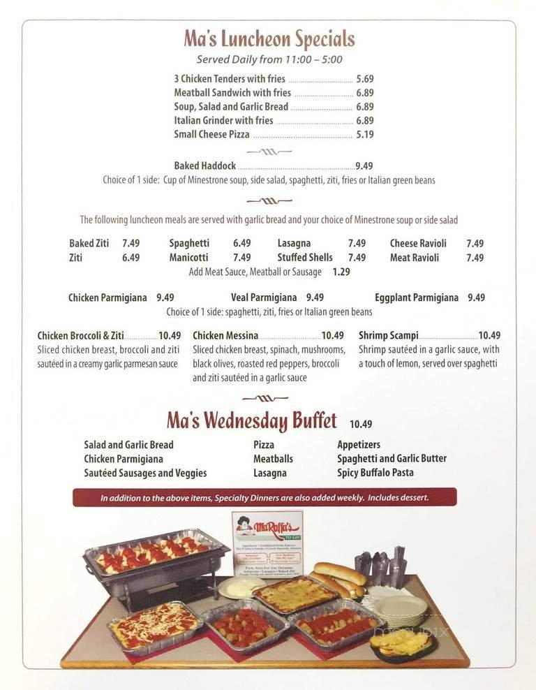 Menu page 1