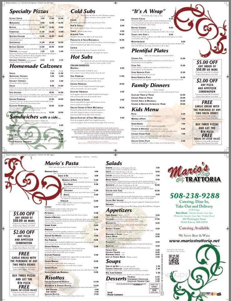 Menu page 1