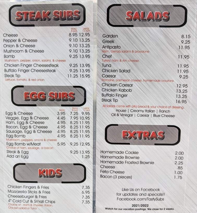Menu page 1