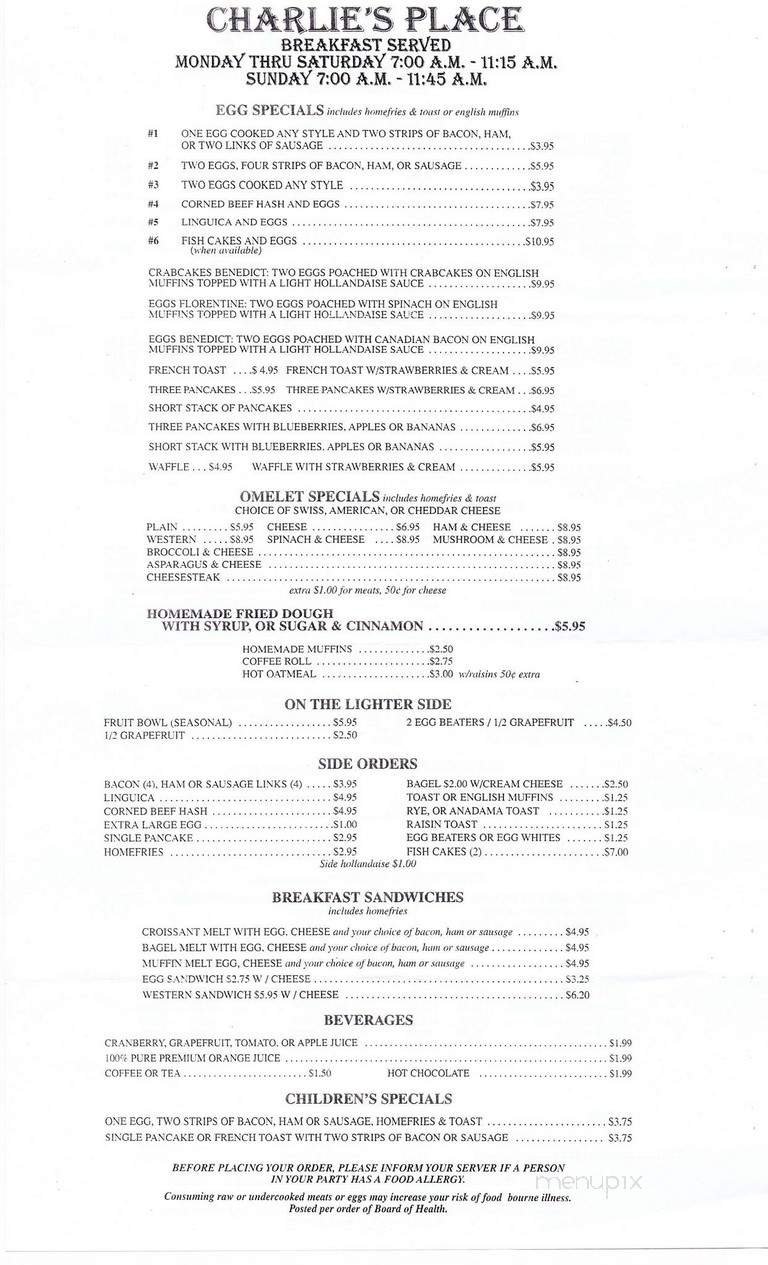 Menu page 1