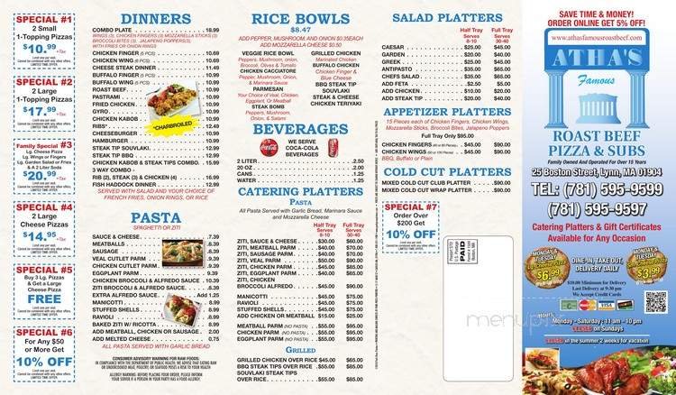 Menu page 1