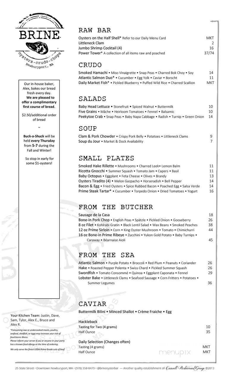 Menu page 1
