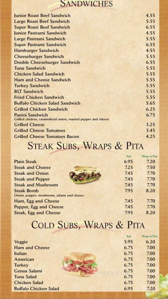 Menu page 1