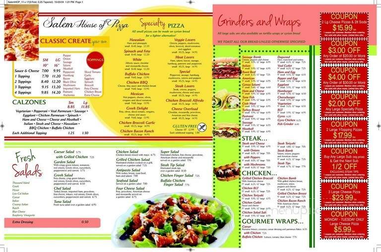 Menu page 1