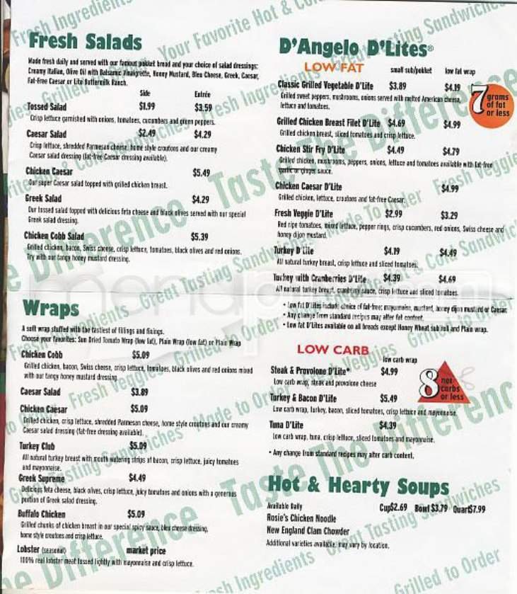 Menu page 1