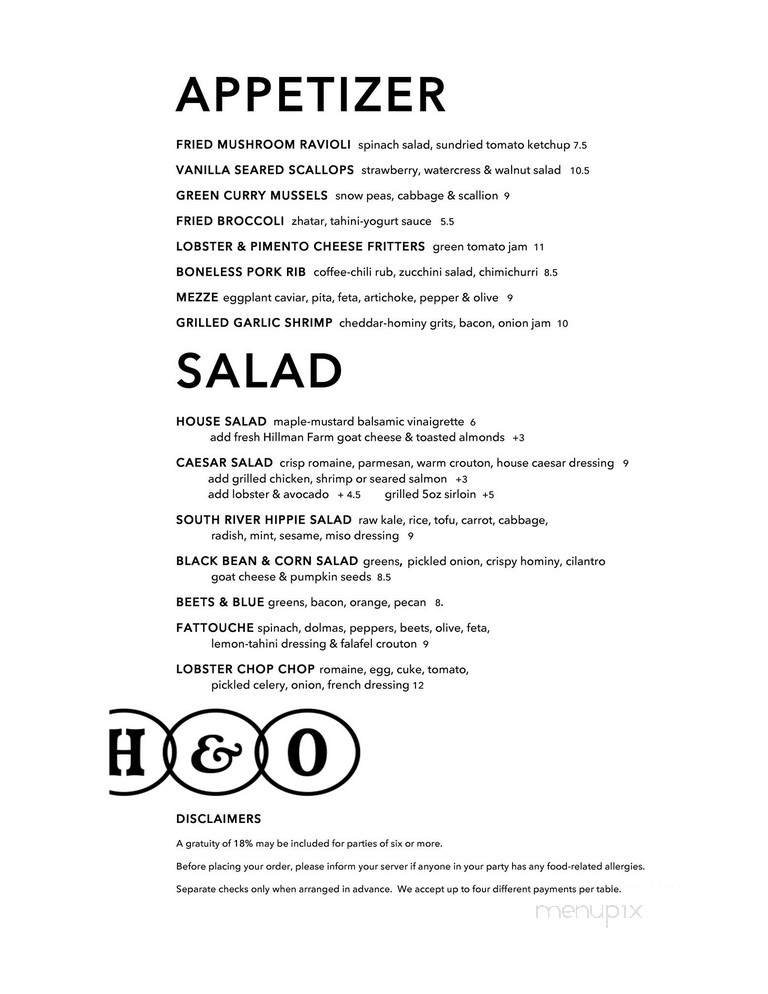 Menu page 1