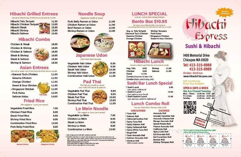 Menu page 1