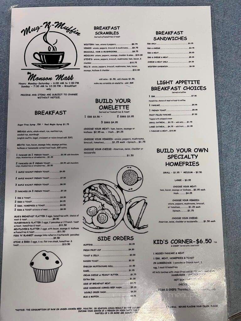 Menu page 1