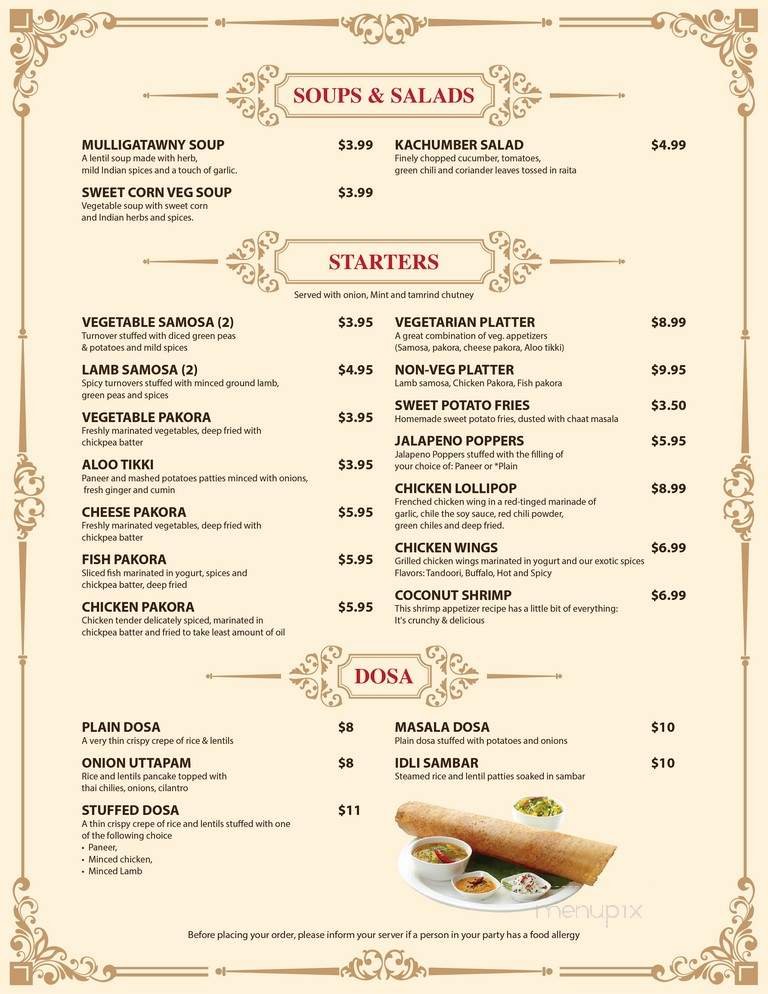 Menu page 1