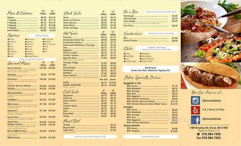 Menu page 1