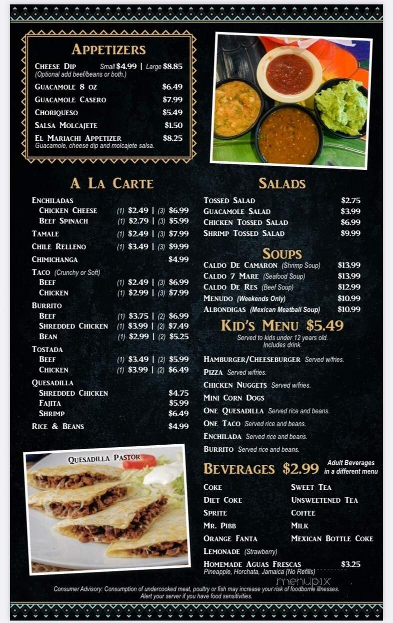 Menu page 1