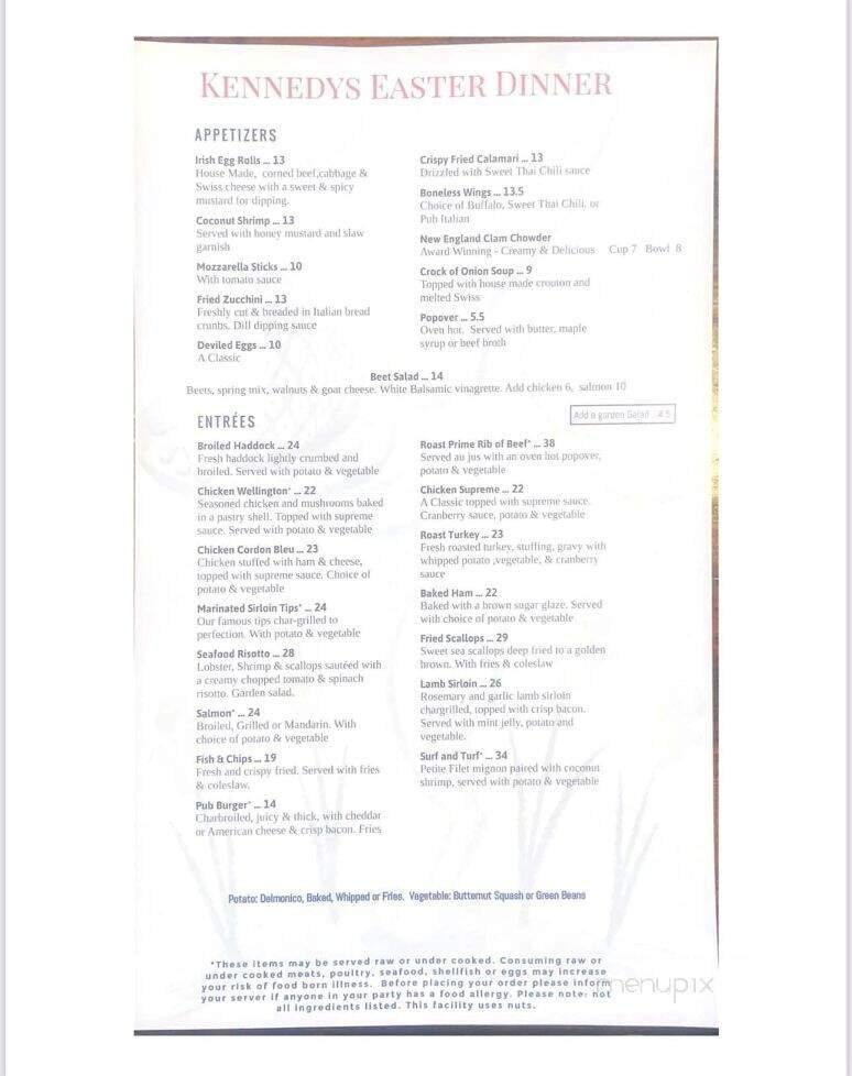 Menu page 1