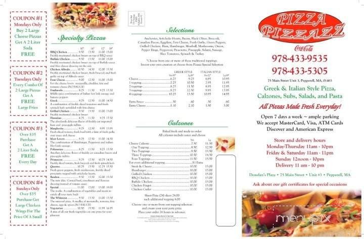 Menu page 1
