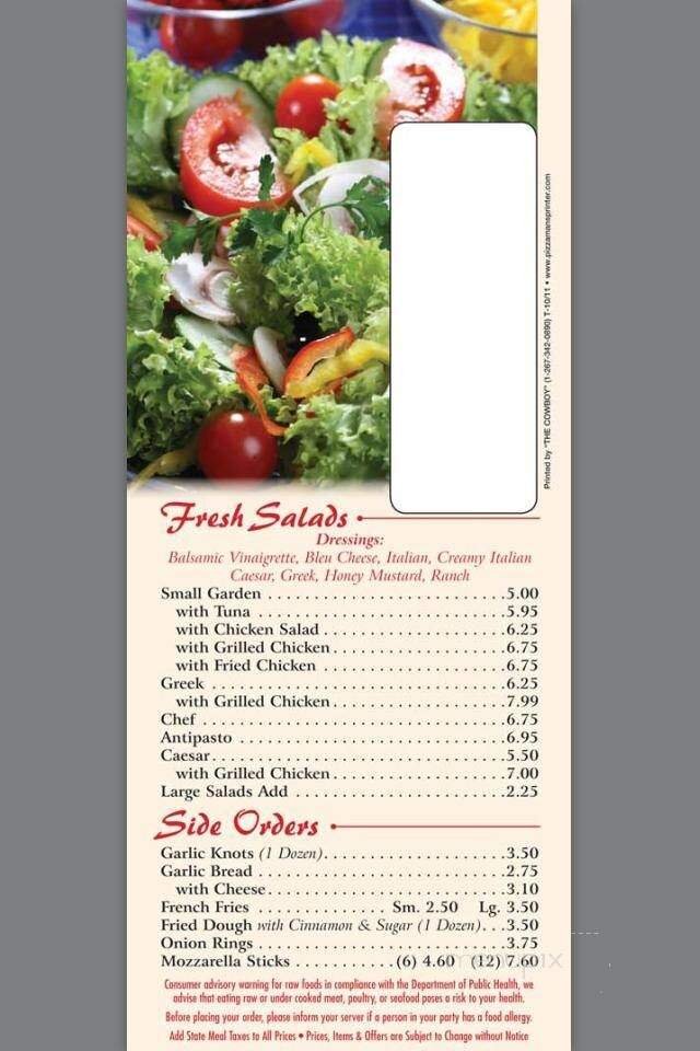 Menu page 1