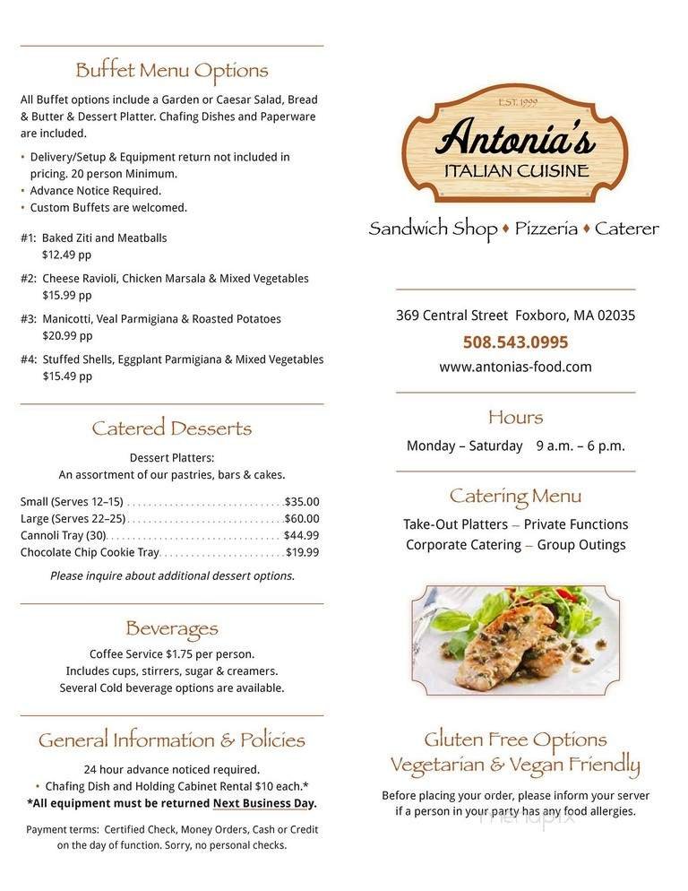 Menu page 1