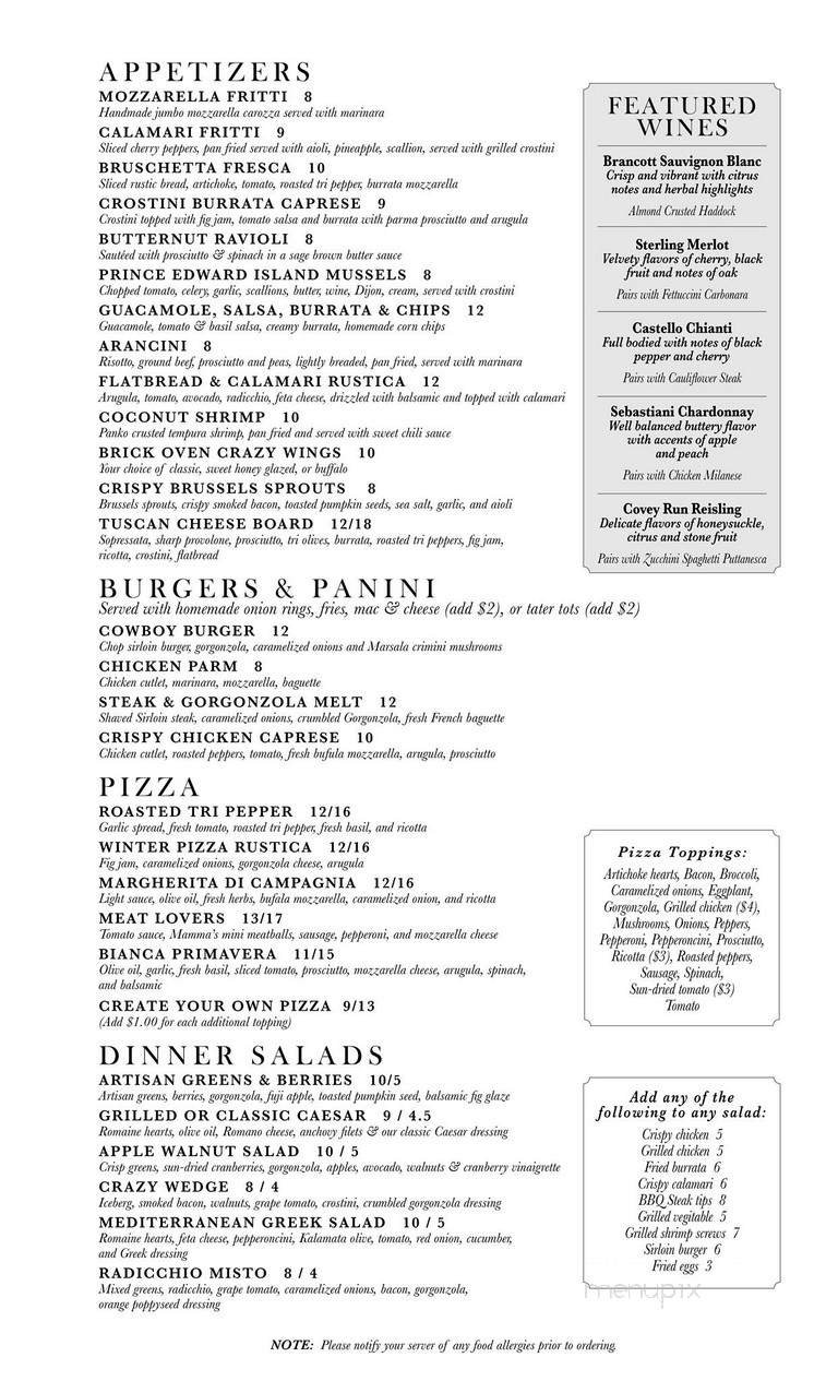 Menu page 1