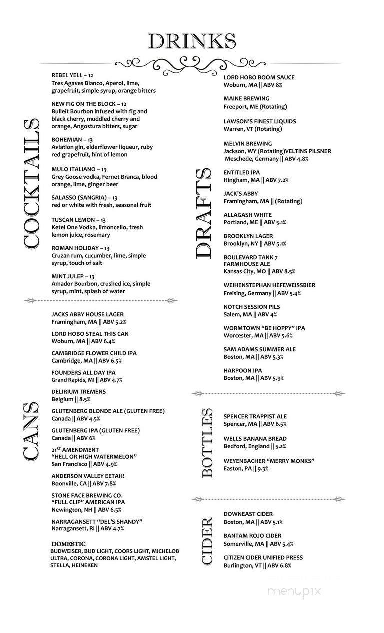 Menu page 1