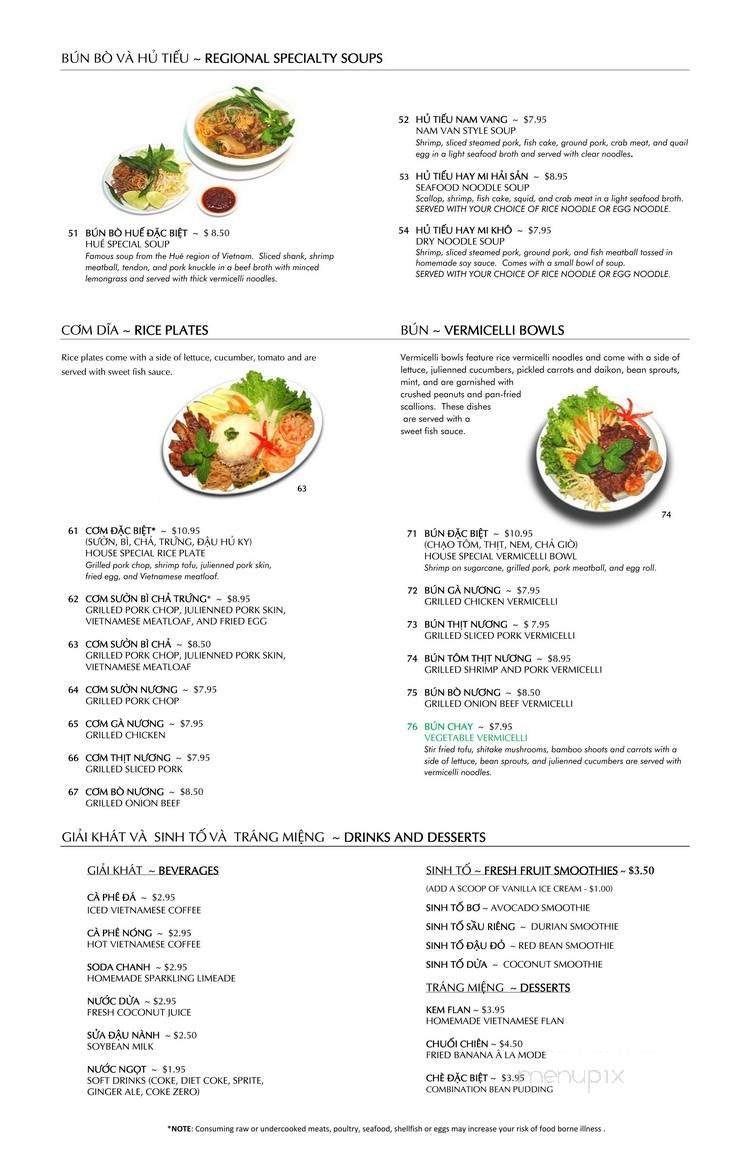 Menu page 1