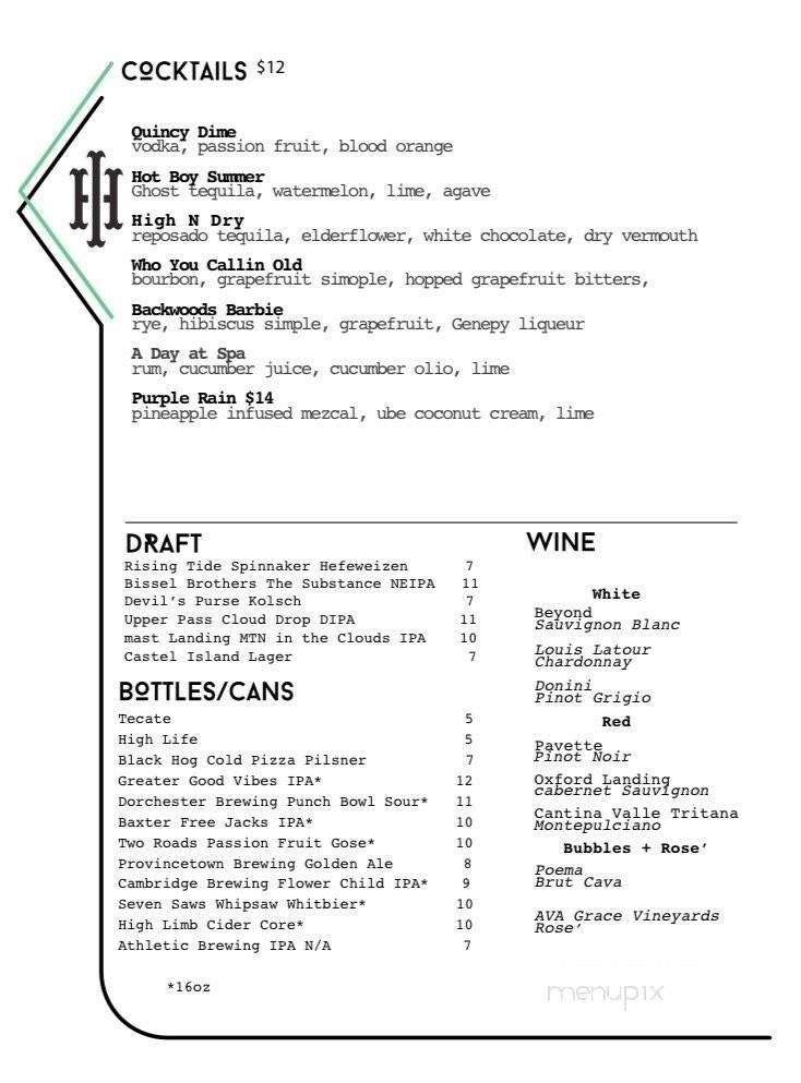 Menu page 1