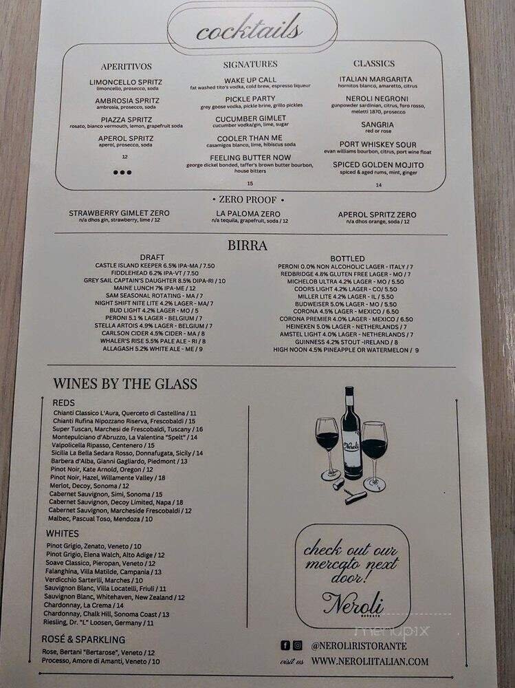 Menu page 1