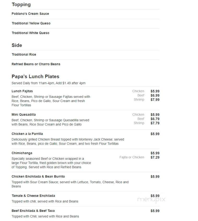 Menu page 8
