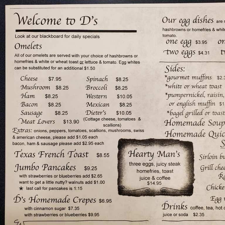 Menu page 1
