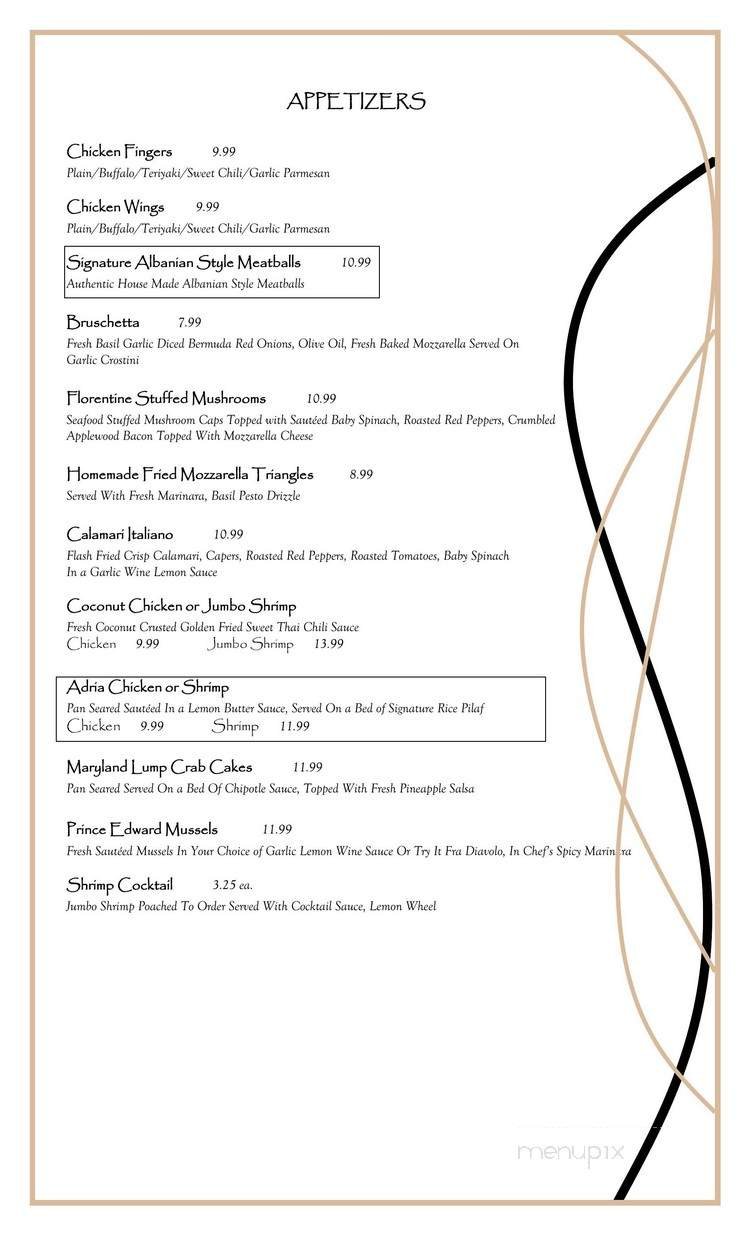 Menu page 1