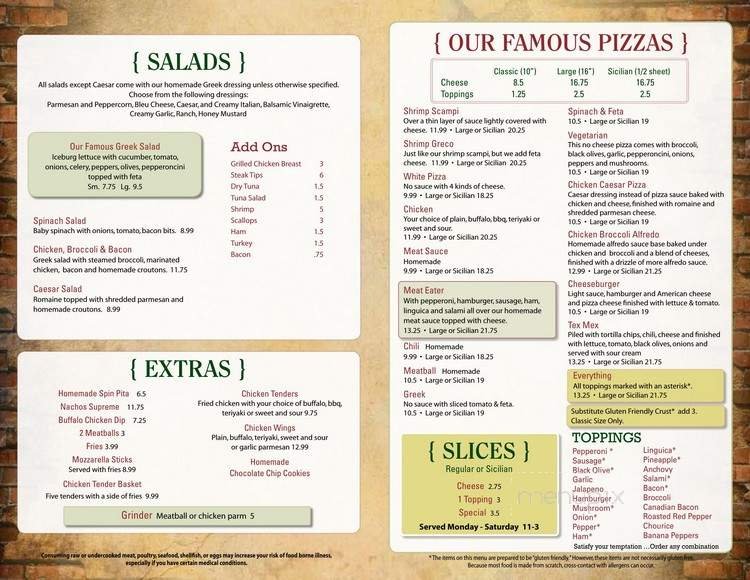 Menu page 2