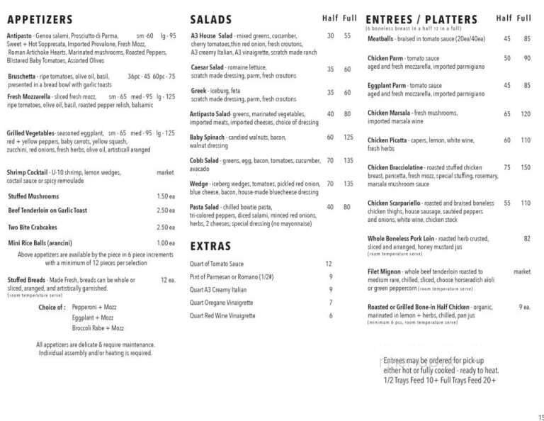 Menu page 2