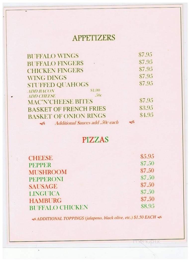 Menu page 1