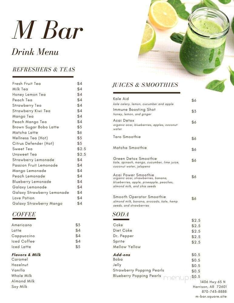 Menu page 1