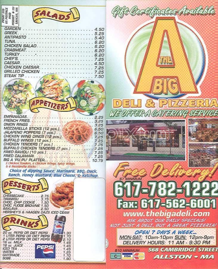 Menu page 1