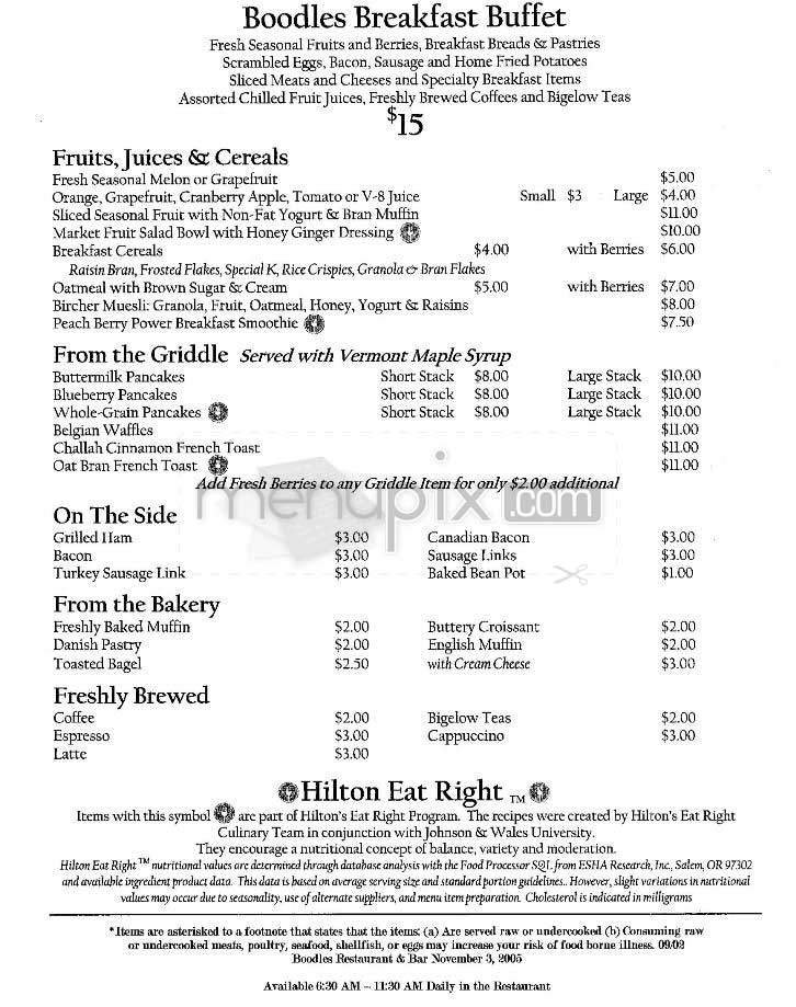 Menu page 1