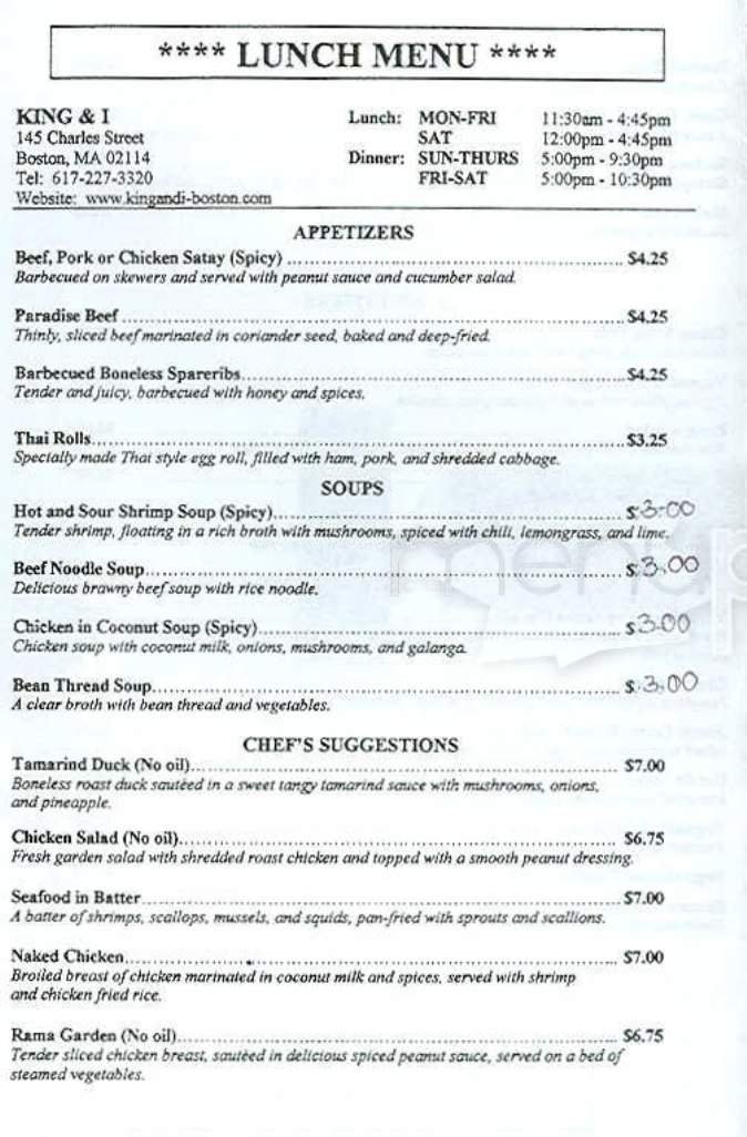 Menu page 1