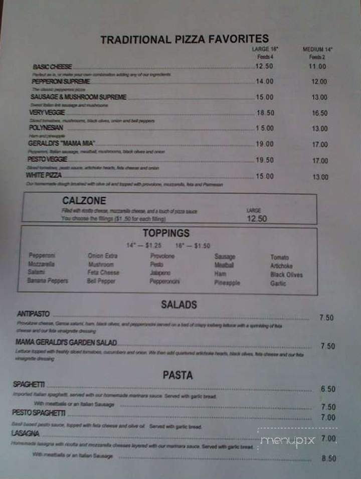 Menu page 2