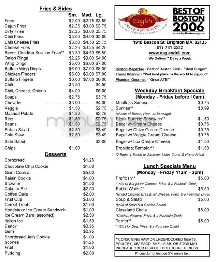 Menu page 1