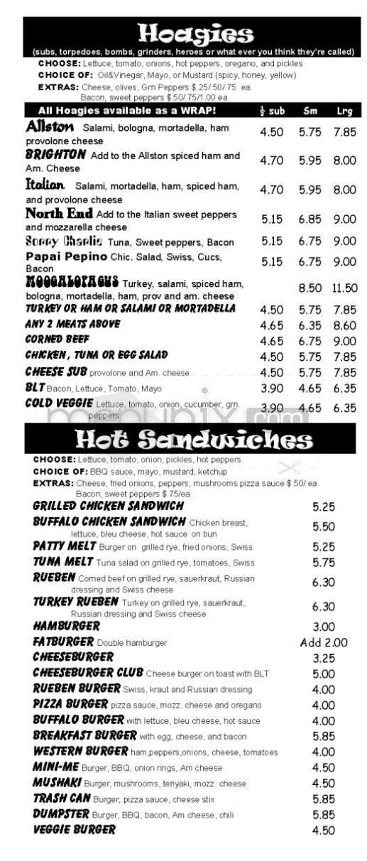 Menu page 2