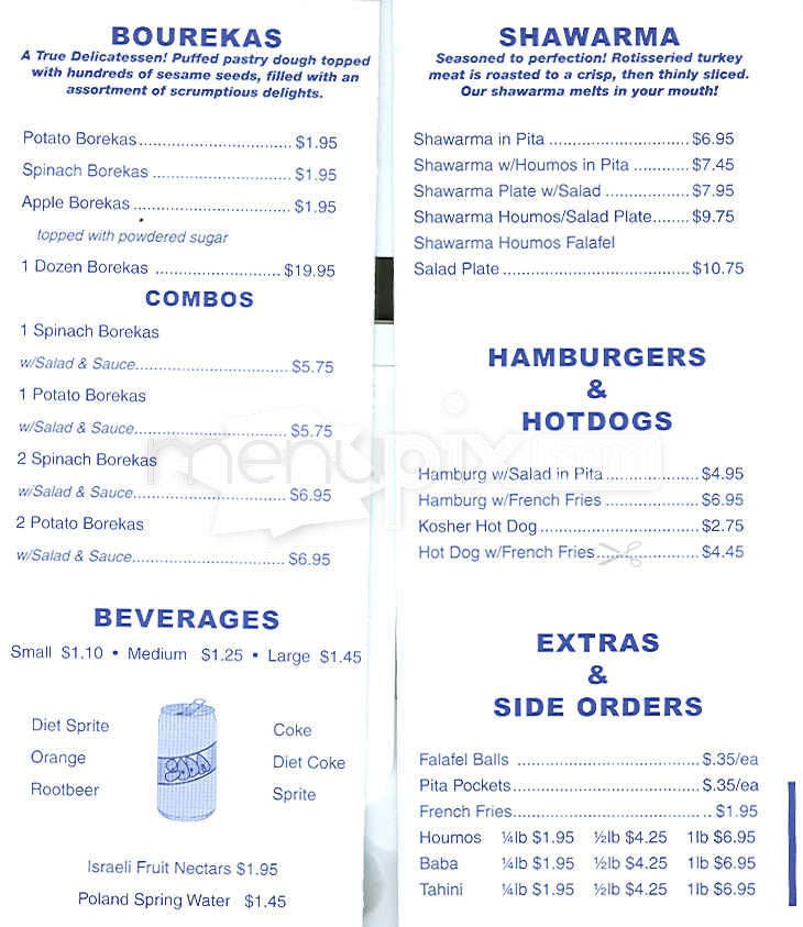 Menu page 1