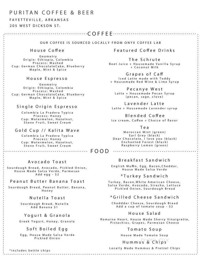 Menu page 1