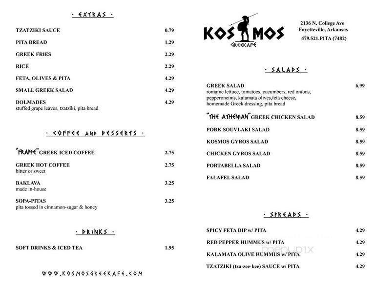 Menu page 1